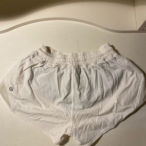 white lululemon shorts